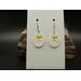 Machine embroidered earrings of a hatching chick popping out of its shell. Silver hypoallergenic hooks.